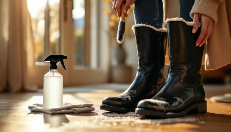 découvrez 3 astuces efficaces pour enlever facilement les traces de sel sur vos bottes et les garder comme neuves cet hiver.