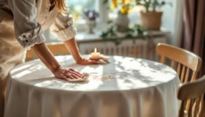 découvrez une astuce rapide et efficace pour enlever les taches de bougie sur votre nappe et retrouver un tissu impeccable en un rien de temps.